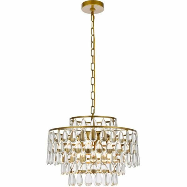 Elegant Lighting Elegant Lighting  18 in. Mila Pendant, Brass 1102D18BR